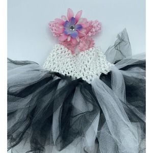 American Girl Doll Tulle Gala Party Dress Outfit Gown & Headband Retired 18"